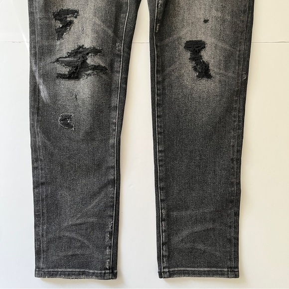 American Eagle AE AirFlex 360 Patched Slim Jean Real Good Black Blaze Sz 28 x 28 - Picture 12 of 14